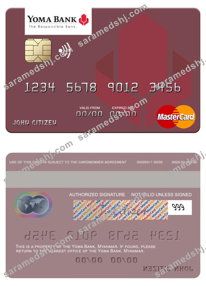 Myanmar Yoma Bank mastercard